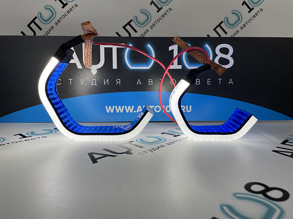LED Ангельские глазки (кольца) BMW X6 E71 / X5M E70 G-Style 2-х цветные (2007-2012) (комплект) по выгодной цене