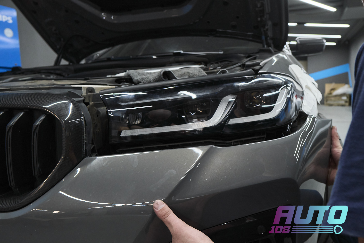 Наши работы по автомобилям 5 серия BMW 5 G30 — замена стекол фар ...