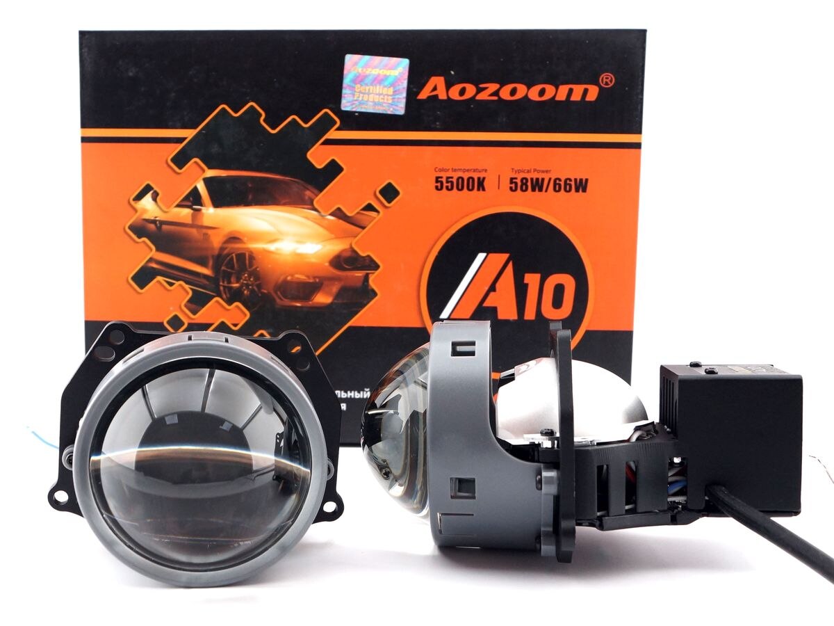 Светодиодная линза (модуль) AOZOOM A10 Unicorn 3.0 5500K (крепление Hella 3) (к-т 2шт) по выгодной цене