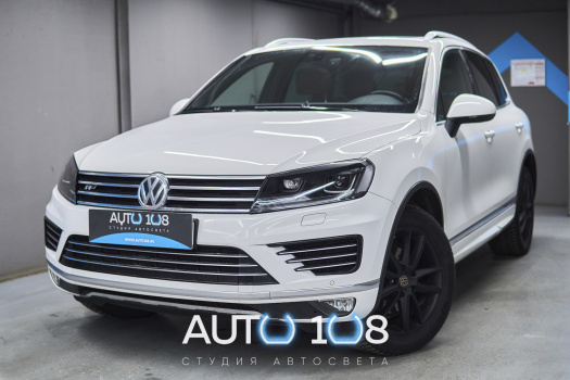 Volkswagen Touareg 2 FL — замена стекол фар, замена линз на Biled, антихром фар