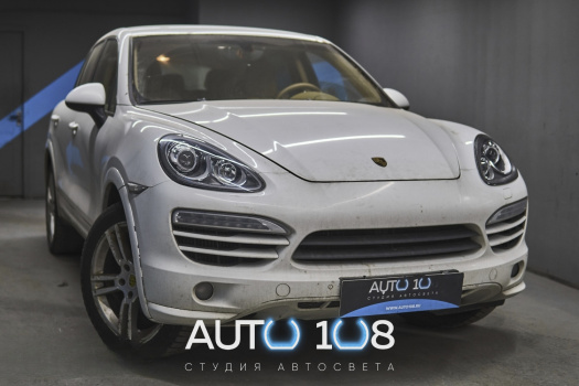 Porsche Cayenne 958 — установка BiLED Aozoom Dragon, полировка стекол фар