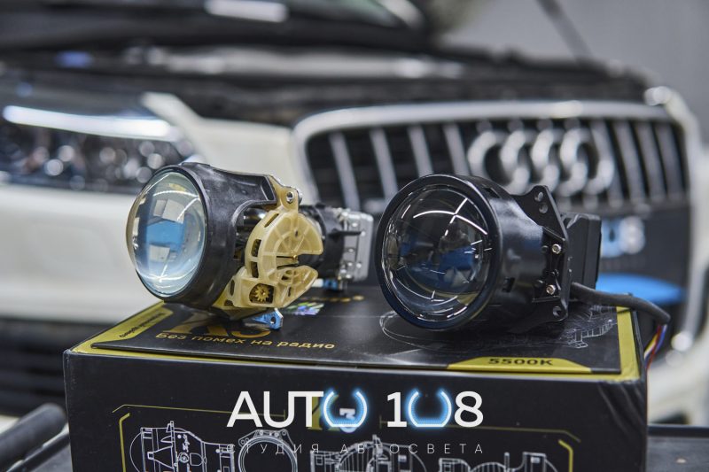 Bi-LED модули для фар Audi Q7 4L перед установкой