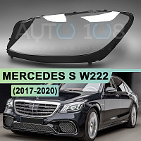 Стекло фары MERCEDES S-class W222 (2017-2020) рестайлинг (левое) — фото 1