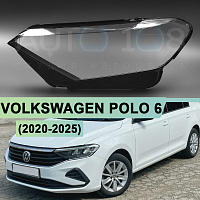 Стекло фары VOLKSWAGEN POLO 6 (2020-2025) (левое) — фото 1