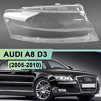 Стекло фары AUDI A8 D3 (2005-2010) рестайлинг (правое) — фото 1