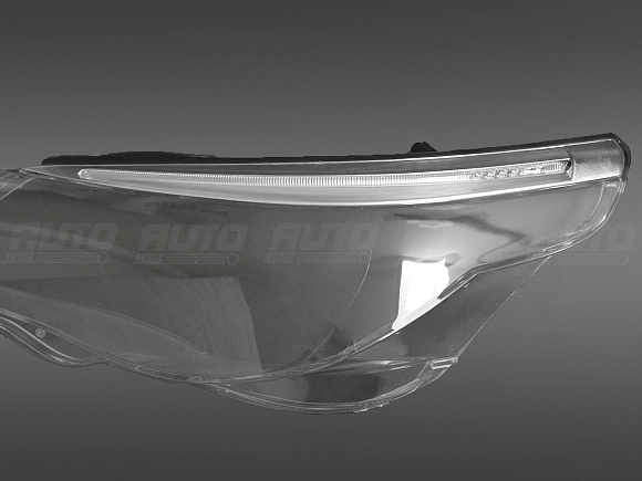 Стекло фары BMW 5 E60 / E61 (2003-2010) с LED ресничкой (левое) по выгодной цене