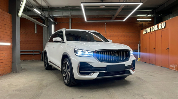 Улучшение света Geely Monjaro — замена штатных LED линз на яркие B-LED линзы Rayzer