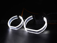 LED Ангельские глазки (кольца) BMW X5 E70 F-Style (2006-2010) дорестайлинг (комплект) — фото 1