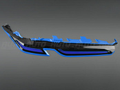 Верхняя маска (ресница) BMW 5 G30 (2020-2023) Laser LED Shadow Line LOGO (правая)