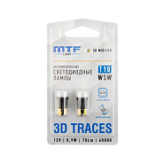Светодиодная лампа MTF W5W T10 3D Traces 6000K (2 шт)