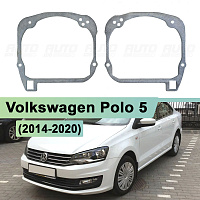 Переходная рамка Volkswagen Polo 5 (2014-2020) рестайлинг ГАЛОГЕН рефлектор - Hella 3 / 3R (к-т 2шт) — фото 1