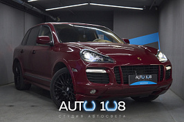 Porsche Cayenne 957 — антихром фар, замена линз на Biled, новые стекла фар