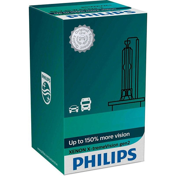 Ксеноновая лампа D4S Philips X-tremeVision 5000K (42402XV2C1) по выгодной цене