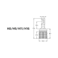 Светодиодная лампа MTF H8/H11/H16 Active Night 6000K (2 шт) — фото 4