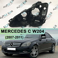 Корпус фары MERCEDES C klasse W204 (2007-2011) дорестайлинг (левый) — фото 1