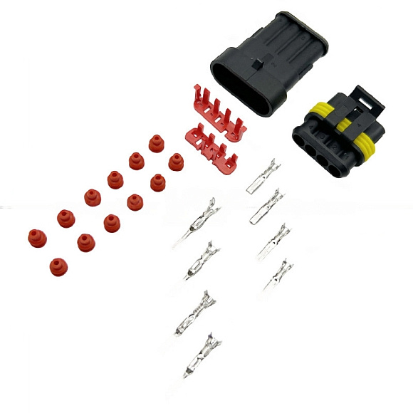 Разъем AMP SuperSeal 4PIN 1.5 (комплект) по выгодной цене