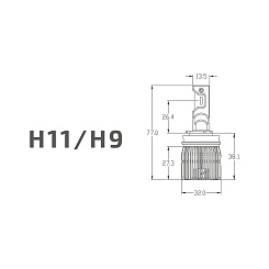 Светодиодная лампа MTF Light Dynamic Vision LED H11 5500K (к-т, 2шт)