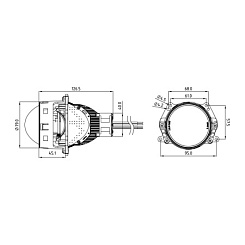Светодиодные линзы MTF WIDEBEAM 3" 6000K (крепление Hella 3) (к-т 2шт)