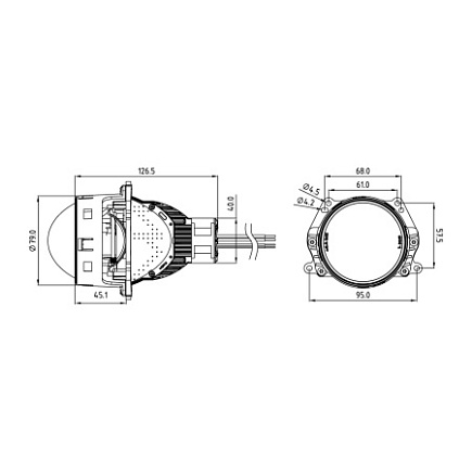 Светодиодные линзы MTF WIDEBEAM 3" 6000K (крепление Hella 3) (к-т 2шт) по выгодной цене