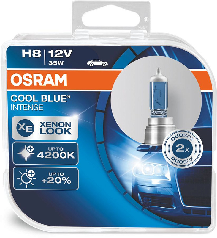 Галогенная лампа OSRAM H8 Cool Blue Intense 4200K (DuoBox 2шт) 64212CBI-HCB