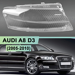 Стекло фары AUDI A8 D3 (2005-2010) рестайлинг (правое)