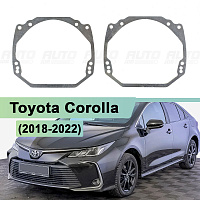 Переходная рамка Toyota Corolla (2018-2022) ГАЛОГЕН - Hella 3 / 3R (к-т 2шт) — фото 1