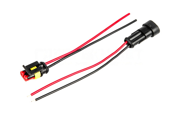 Влагозащитный разъем 2PIN комплект (мама + папа) по выгодной цене