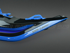 Верхняя маска (ресница) BMW 5 G30 (2020-2023) Laser LED Shadow Line LOGO (левая)