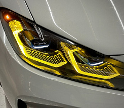 Плата подсветки ДХО BMW 4 G22 G26 G80 LASER 63119851047 (2020-2024) Yellow Lemon (4 шт.)