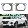 Переходная рамка Hyundai Santa-Fe IV (2018-2021) LED - Hella 3 / 3R (к-т 2шт)  по выгодной цене