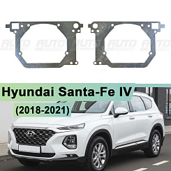 Переходная рамка Hyundai Santa-Fe IV (2018-2021) LED - Hella 3 / 3R (к-т 2шт) 