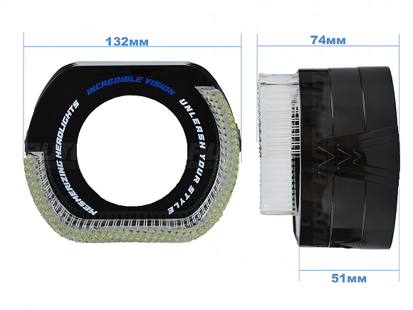 Маска для линз 3.0 люйма с А/Г DRL белый цвет L-образная 2 шт. по выгодной цене