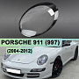 Стекло фары Porsche 911 (997) (2004-2012) черный кант (левое) по выгодной цене
