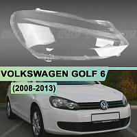 Стекло фары VOLKSWAGEN GOLF 6 (2008-2013) ГАЛОГЕН (правое) — фото 1
