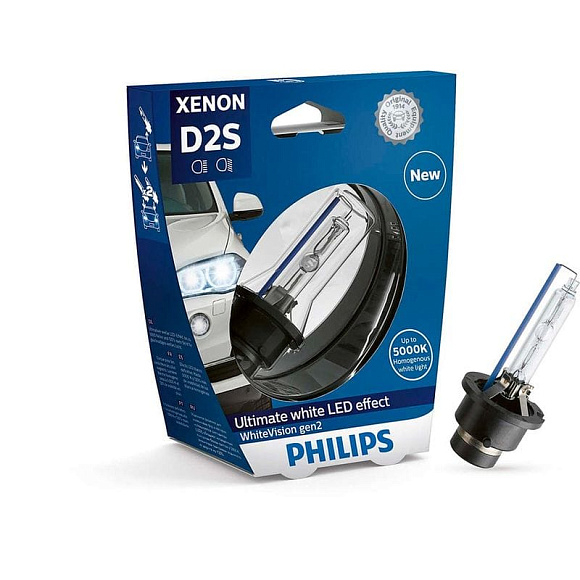 Ксеноновая лампа D2S Philips WhiteVision 5000K (85122WHV2S1) по выгодной цене