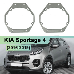 Переходная рамка KIA Sportage 4 (2016-2019) ГАЛОГЕН - Hella 3 / 3R (комплект, 2шт) 114