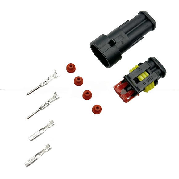 Разъем AMP SuperSeal 2PIN 1.5 (комплект) по выгодной цене