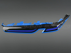 Верхняя маска (ресница) BMW 5 G30 (2020-2023) Laser LED Shadow Line LOGO (левая)