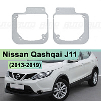 Переходная рамка Nissan Qashqai J11 (2013-2019) LED - Модуль Hella 3 / 3R (комплект, 2шт) 214 — фото 1