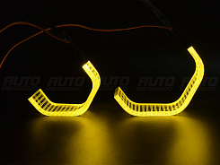 LED Ангельские глазки (кольца) BMW X5 E70 G-Style LEMON (2006-2013) (комплект)