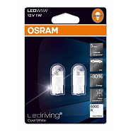 Светодиодная лампа OSRAM LEDriving W5W 6000K (комплект, 2 шт.) 2850CW02B