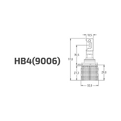 Светодиодная лампа MTF HB4 Active Night (9006) 6000K (2 шт) LANB4K6