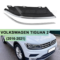 Накладки на фару VOLKSWAGEN TIGUAN 2 (2016-2021) дорестайлинг Full LED (правая)