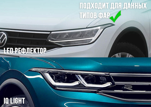 Стекло фары VOLKSWAGEN TIGUAN 2 (2020-н.в.) рестайлинг IQ Light и LED рефлектор (правое) по выгодной цене