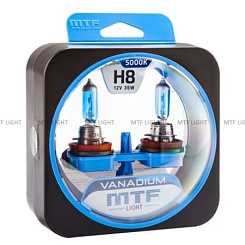 Галогенные лампы MTF H8 VANADIUM 5000K (2 шт)