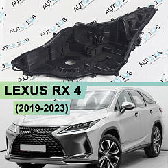 Корпус фары LEXUS RX 4 (2019-2023) рестайлинг LED 3 линзы (левый)