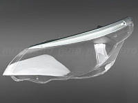 Стекло фары BMW 5 E60 / E61 (2003-2010) с LED ресничкой (левое) — фото 2
