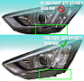 Стекло фары HYUNDAI SANTA-FE 3 (2012-2016) дорестайлинг (левое) по выгодной цене