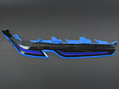 Верхняя маска (ресница) BMW 5 G30 (2020-2023) Laser LED Shadow Line LOGO (правая)