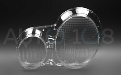 Стекло фары MERCEDES E-class W210 (1999-2002) рестайлинг галоген (левое)